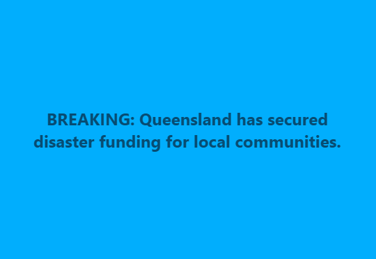 Disaster Funding Secured